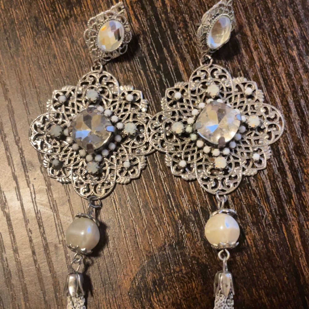 Long dangly earrings